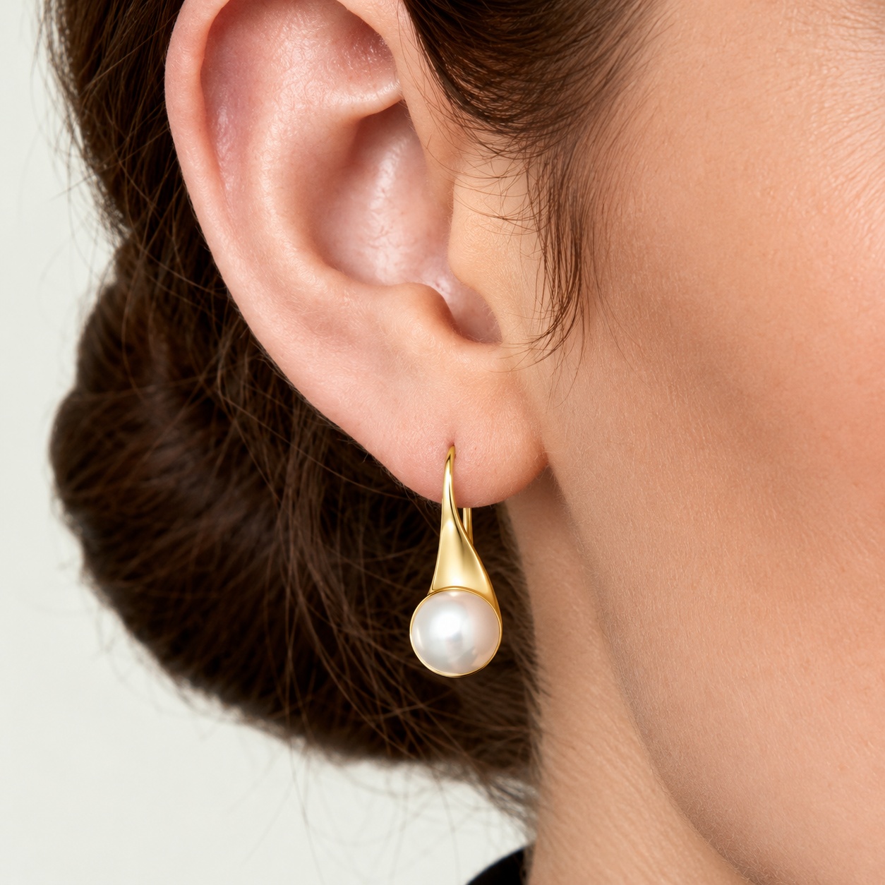 Japanese Akoya Pearl Gaby Earrings - Secondary Image