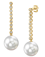 White South Sea Pearl & Diamond Serena Earrings