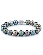 9-10mm Tahitian South Sea Multicolor Pearl Bracelet