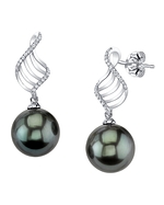 Tahitian South Sea Pearl & Diamond Jenny Earrings