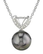 Tahitian South Sea Pearl & Diamond Belissima Pendant