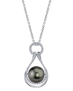 Tahitian South Sea Pearl & Diamond Victoria Pendant