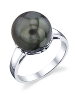 Tahitian South Sea Pearl Laurel Ring