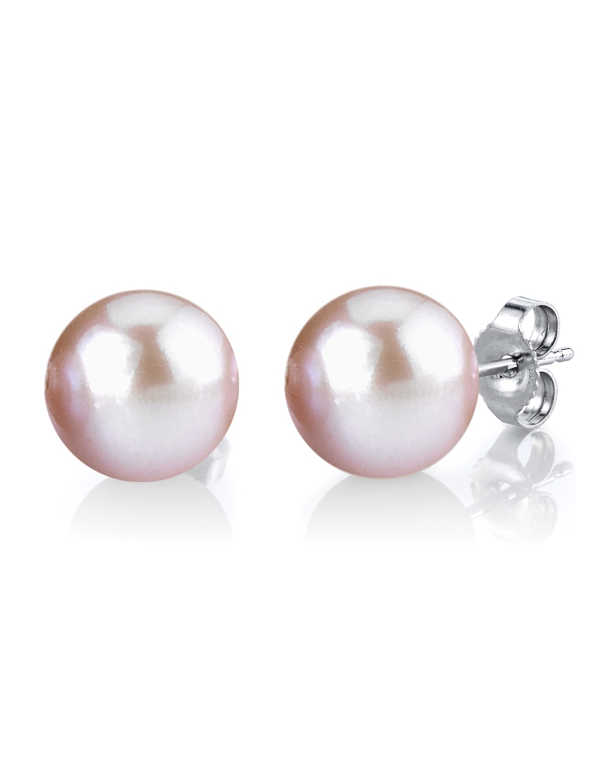 Pink Freshwater Pearl Stud Earrings Sterling Silver main image 1