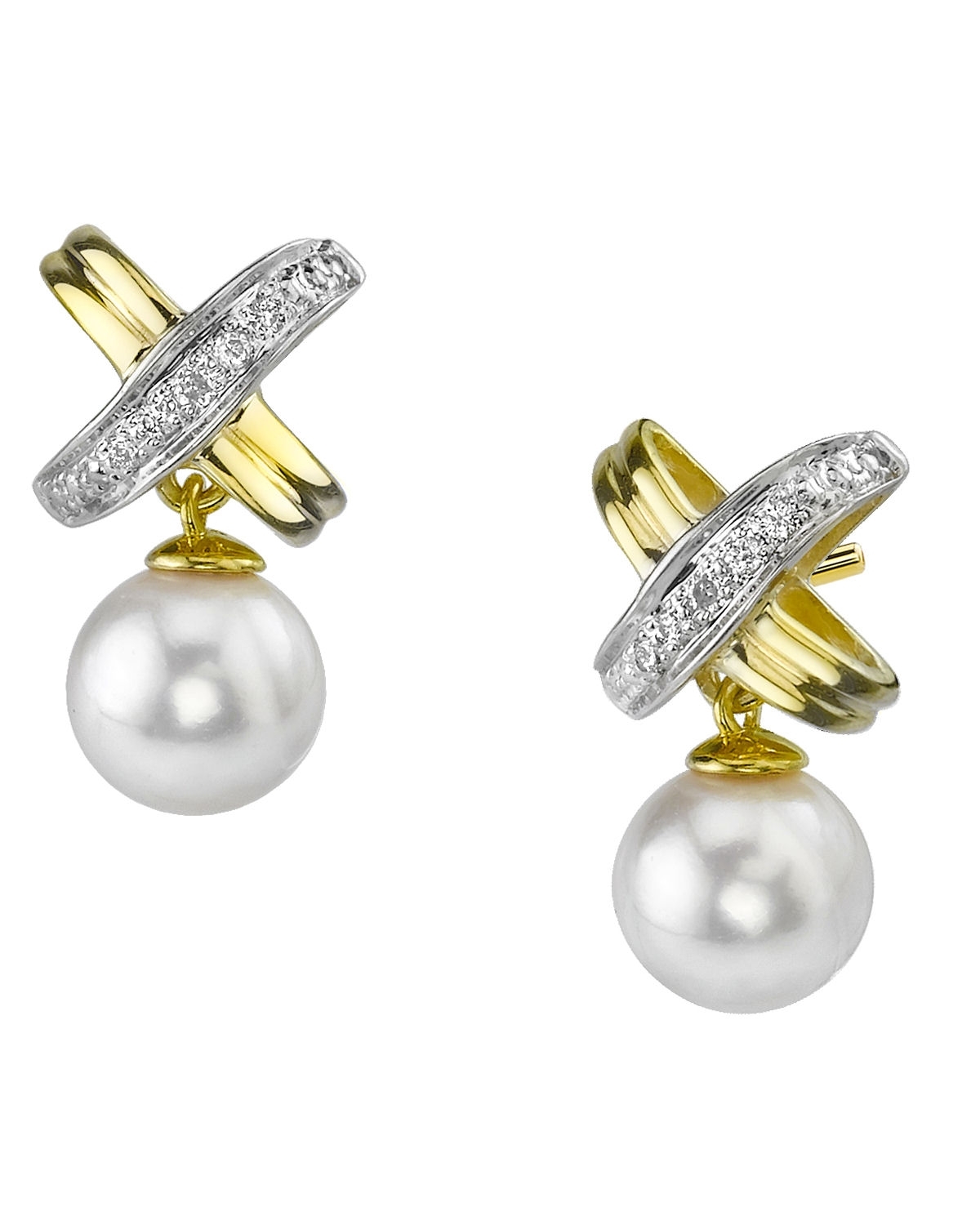 Akoya Pearl & Diamond Earrings