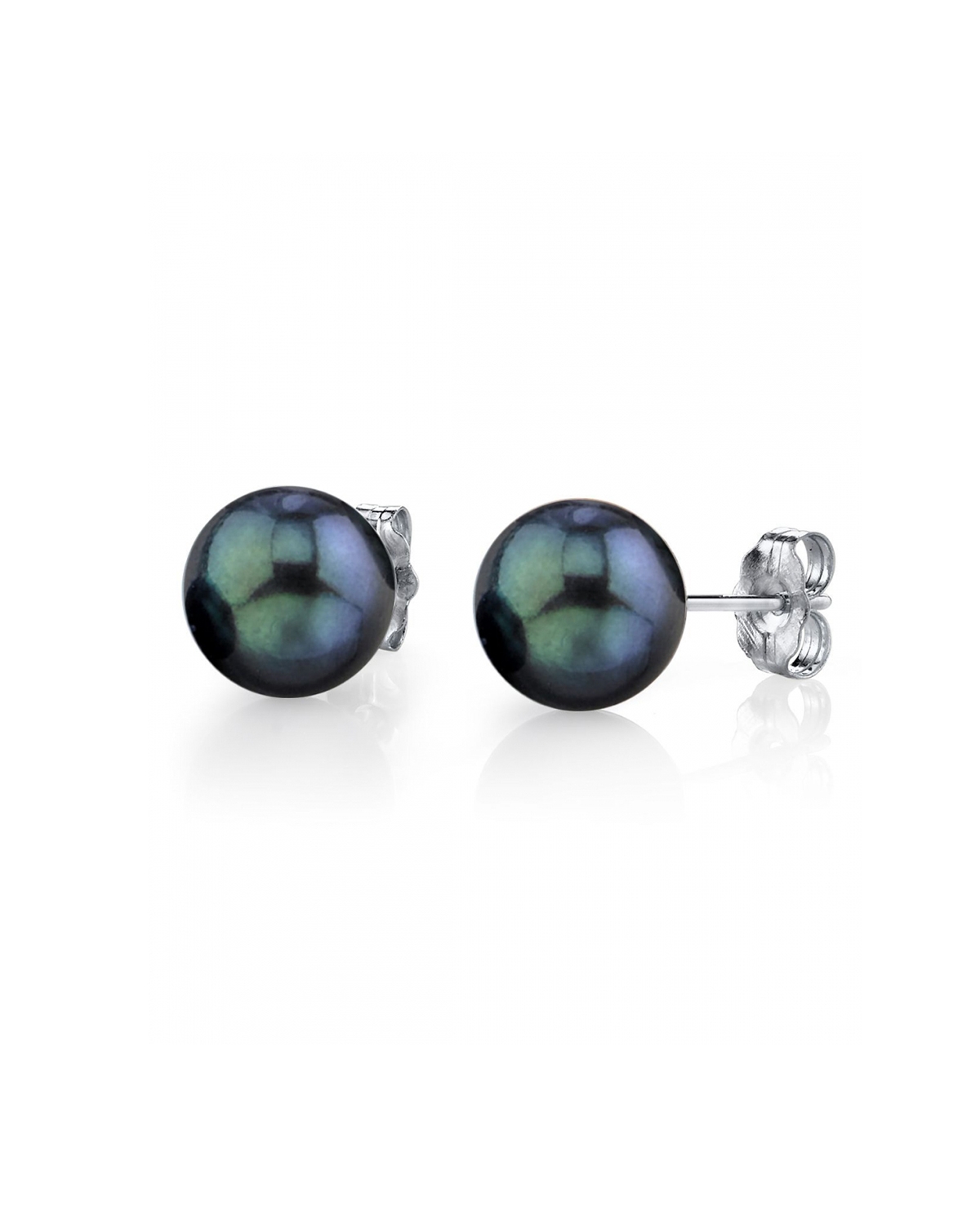 6 0 5mm Black Akoya Pearl Stud Earrings