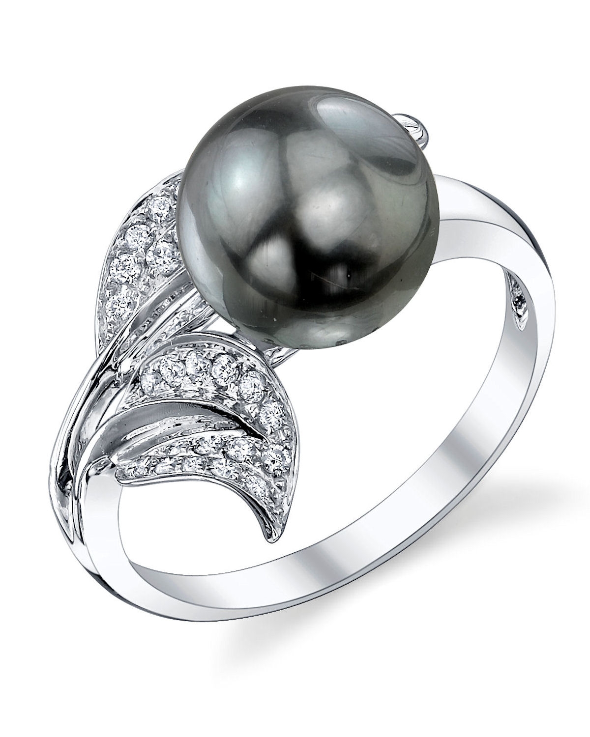 Tahitian South Sea Pearl & Diamond Eva Ring