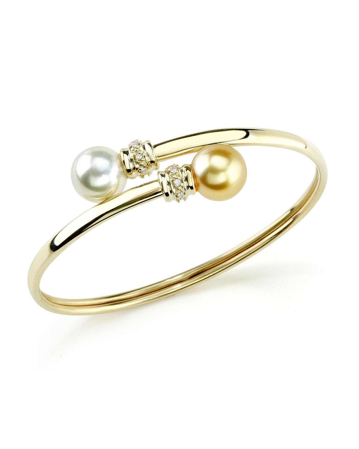 yellow gold and pearl bracelet