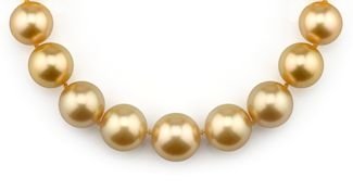 necklace made of golden South Sea pearls